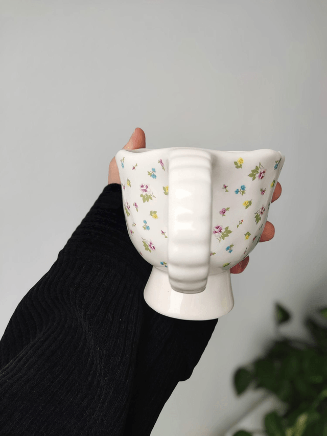 Mug en céramique vintage fleurs