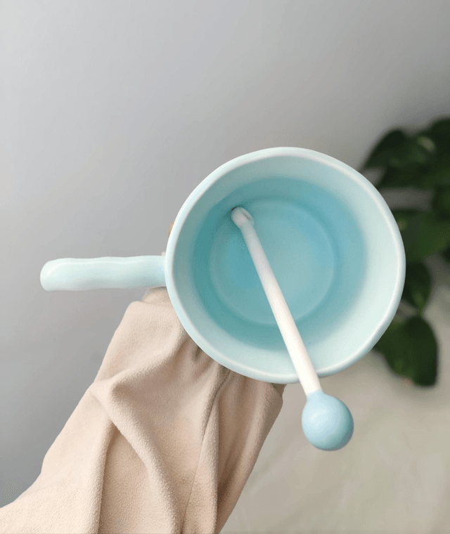 Mug en céramique bleu clair