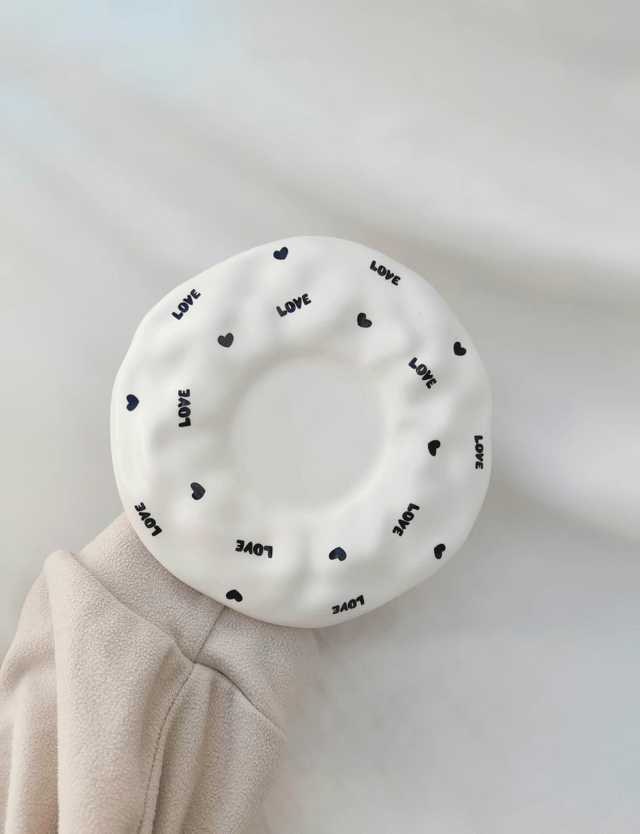 Tasse à café et soucoupe en céramique LOVE