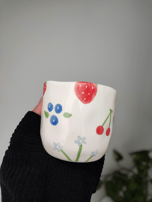 Mug en céramique poignée coeur