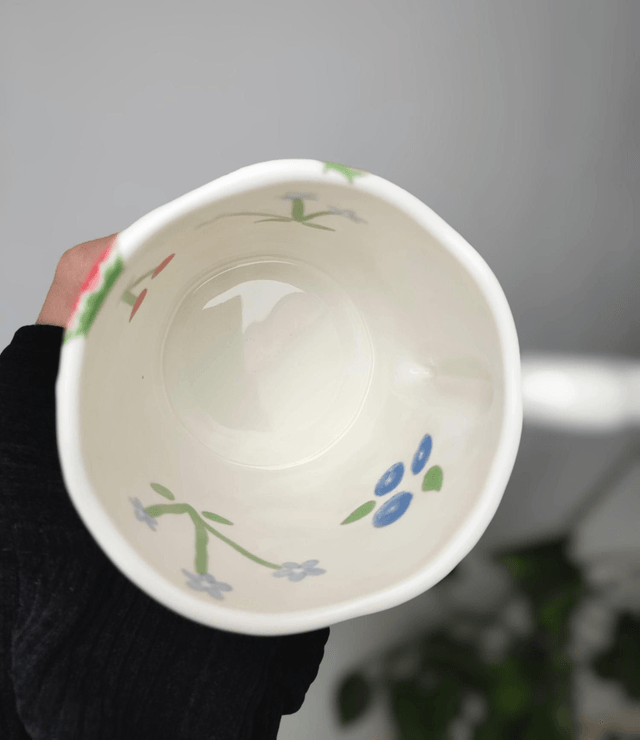 Mug en céramique poignée coeur