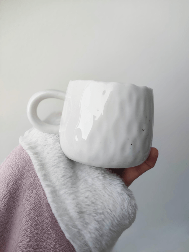 Tasse à café et assiette en porcelaine citrons
