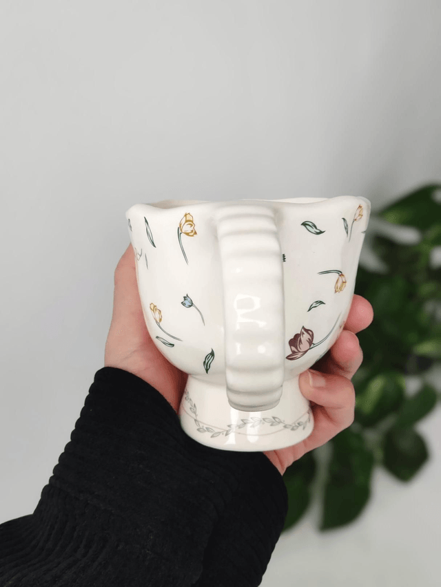 Mug en céramique vintage tulipes